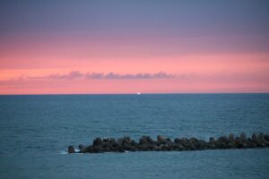 夕陽 日本海