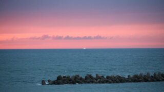 夕陽 日本海